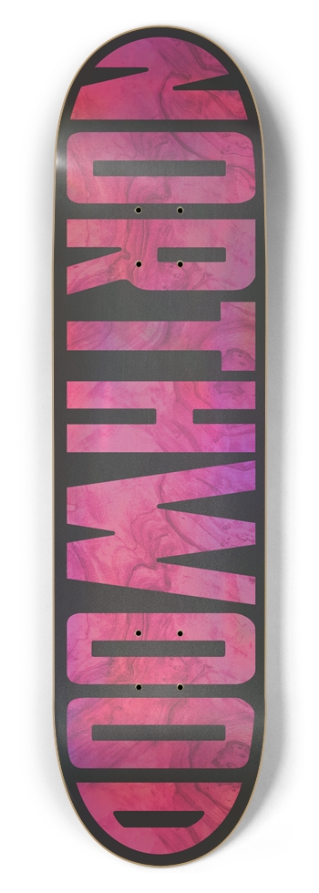 Holo Pink Wood Grain 8-1/2 8-1/2 Skateboard Deck
