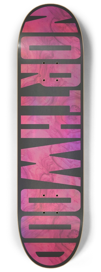 Holo Pink Wood Grain 8-1/4 8-1/4 Skateboard Deck