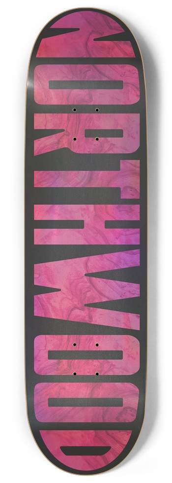 Holo Pink Wood Grain 9 9 Inch Skateboard