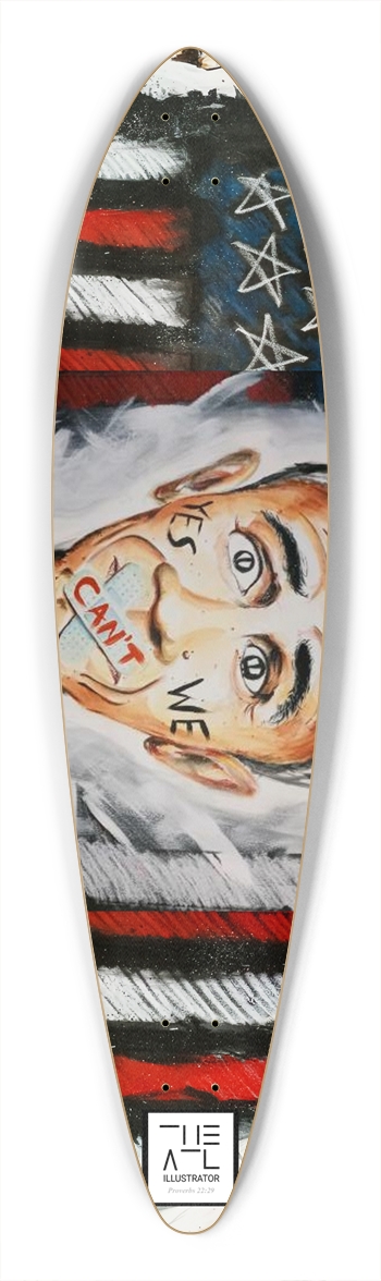 Yes, We Can't (African-Americana Series) Pintail Longboard