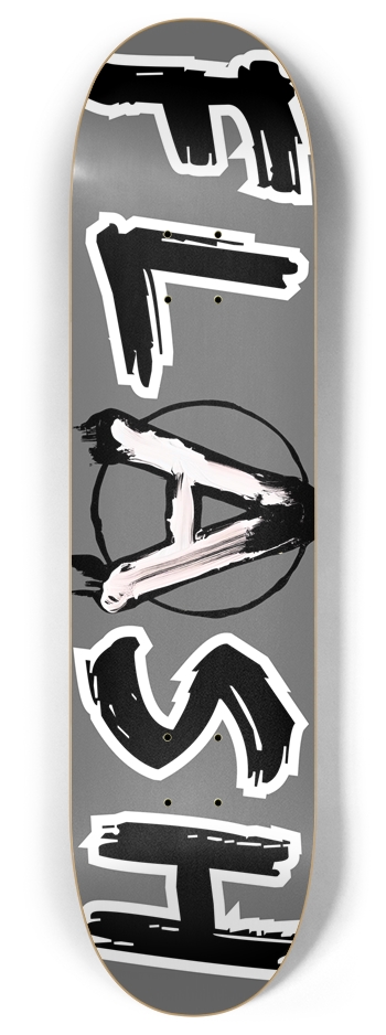 FLASH - CLASSIC (GREY) 8 Inch Skateboard Deck