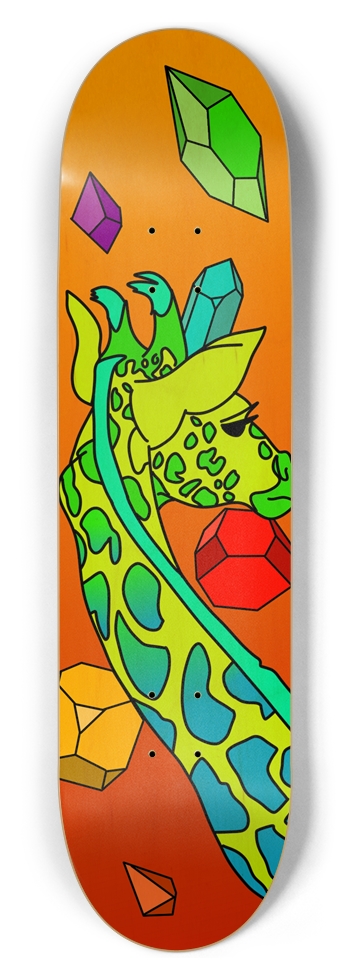 Gemstone Giraffe 8-1/2 Skateboard Deck