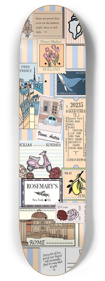 Sarah 8 Inch Skateboard Deck