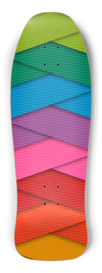 web of color Skateboard Shredder Shape