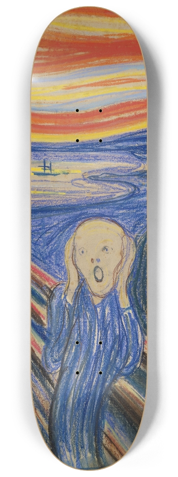 The Scream Skateboard Edward Munch Wall Art #2 8-1/4 Skateboard Deck