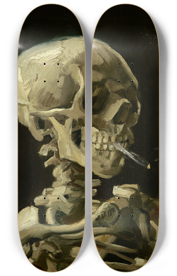 Van Gogh Skateboard Head Of A Skeleton Wall Art 2 Deck Wall Series