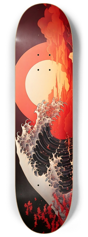 Great Wave Skateboard Japanese Wall Art 8-1/4 Skateboard Deck