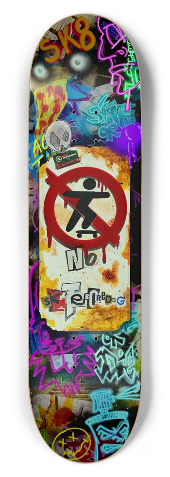 No Skateboreding 8-1/2 Skateboard Deck