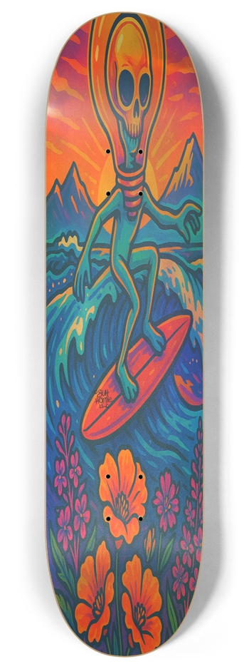 Surf the Cosmos Skate Deck – Suh Homie x Valdez 8 Inch Skateboard Deck