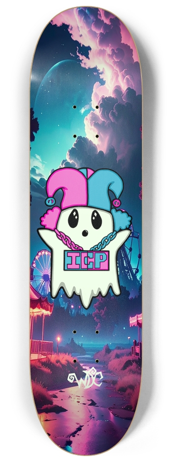 Carni-Boo Glow in the Dark Skateboard 8-1/4 Skateboard Deck