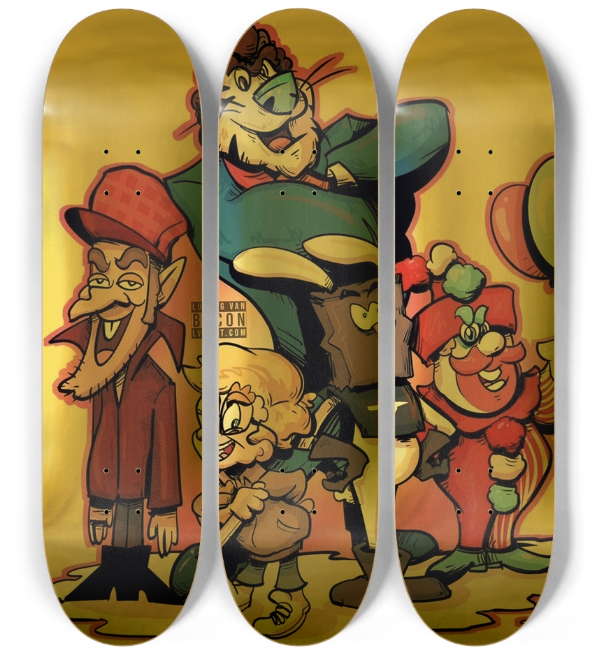 LIMITED EDITION Cereal Killer 3 Shot 3 Deck Wall Series