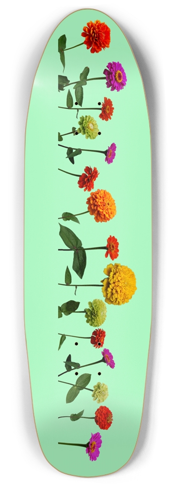 flower power Skateboard Punk Nose Pool Shape