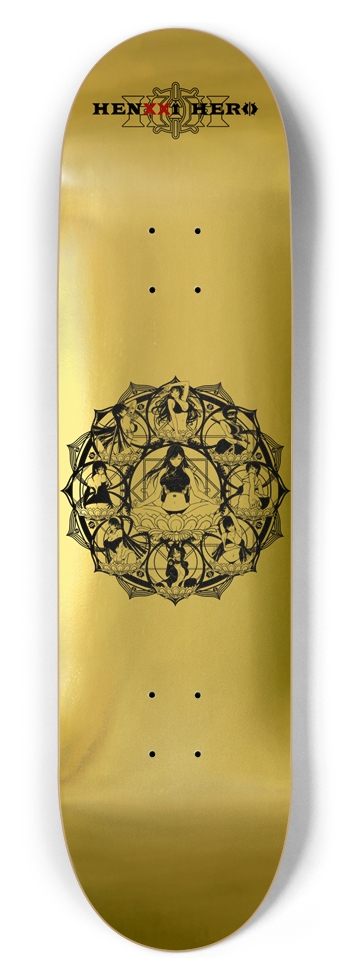 Mandala Gold 8.5 8-1/2 Skateboard Deck