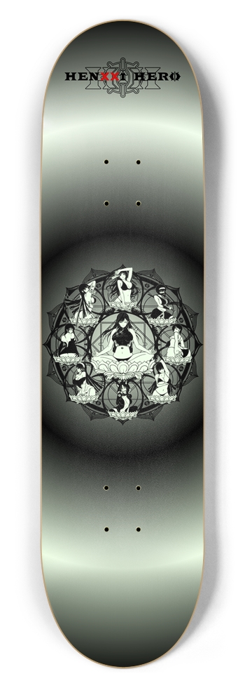 Mandala Glow in the Dark 8.5 8-1/2 Skateboard Deck