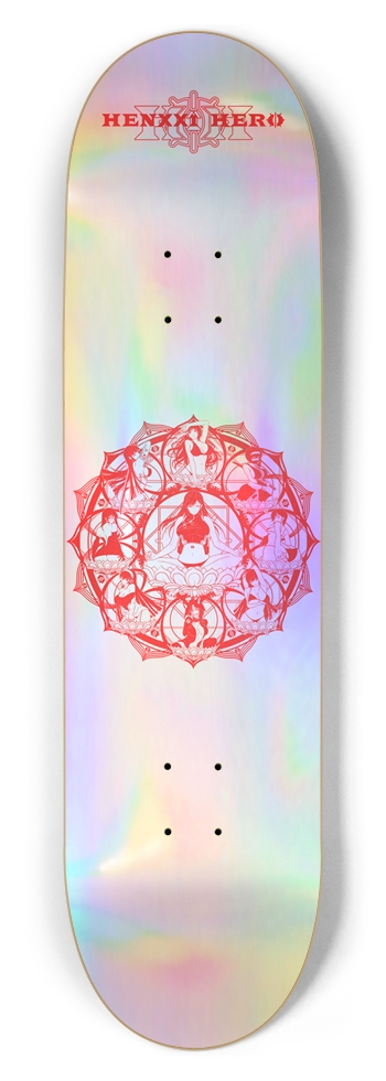 Mandala Holographic Red 8.5 8-1/2 Skateboard Deck