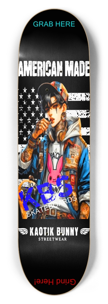 KBS - Kotik Bunny Flag Deck 8-1/2 Skateboard Deck