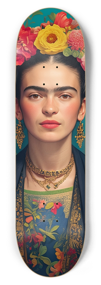 Frida Skateboard Kahlo Skateboard Mexican Wall Art 8-3/4 Inch Skateboard