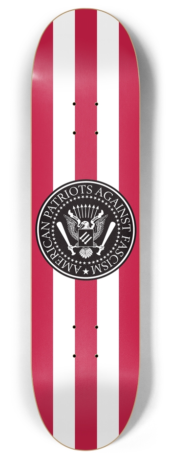 American Patriots Against Fascism Skateboard Deck – 7-Ply Canadian Maple, Anti-Trump Art 8 Inch Skateboard Deck