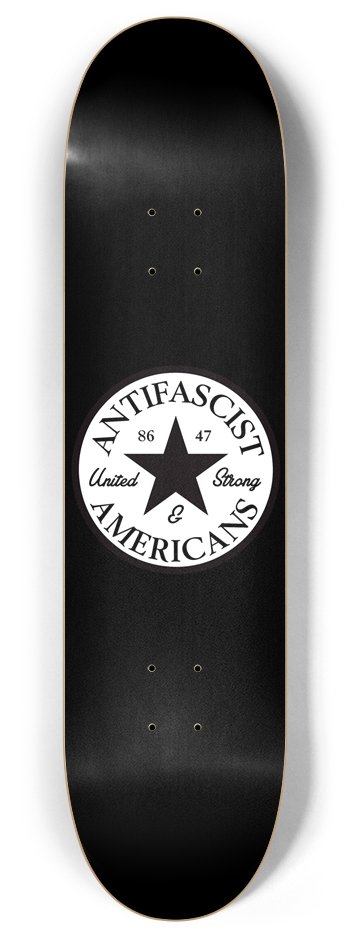 Antifascist Americans Skateboard Deck – 7-Ply Canadian Maple, United & Strong Design 8 Inch Skateboard Deck