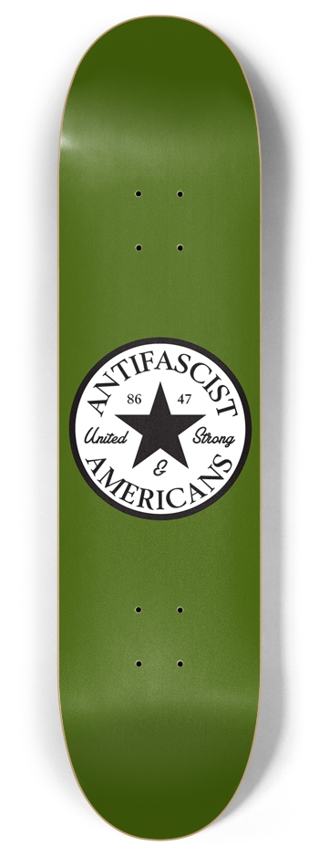 Antifascist Americans Skateboard Deck – 7-Ply Canadian Maple, United & Strong Design 8 Inch Skateboard Deck