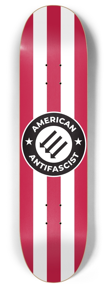 American Antifascist Skateboard Deck – 7-Ply Canadian Maple, Three Arrows Protest Design 8 Inch Skateboard Deck