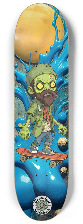 Bearded Zombie - Skateboard Deck 8-1/4 Skateboard Deck