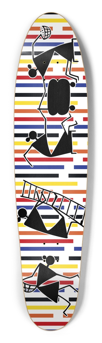 Ethnic tribal art Longboard deck Longboard Shape