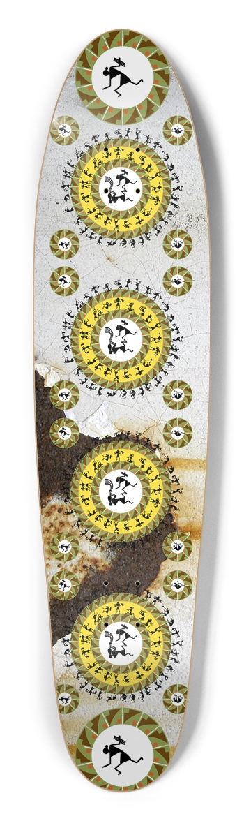 Tribal Warrior custom Longboard deck Longboard Shape