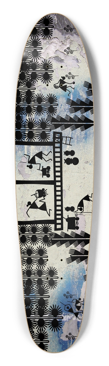 Indian tribal life Longboard Deck Longboard Shape