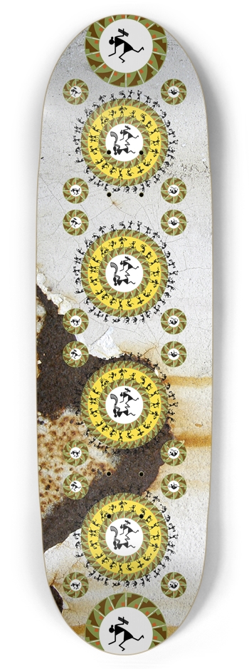 Tribal art celebration Football Shape Retro Deck Football Shape