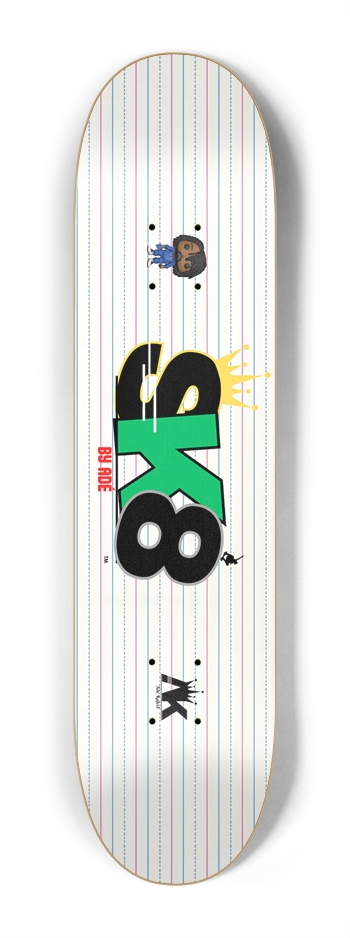 SK8 school -kidz deck 7-1/4 Mini/Kid Skateboard