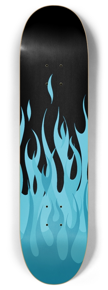 Blue Flames Skateboard 8 Inch Skateboard Deck