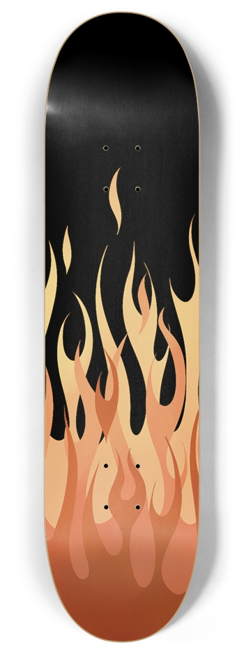 Red Flames Skateboard 8 Inch Skateboard Deck