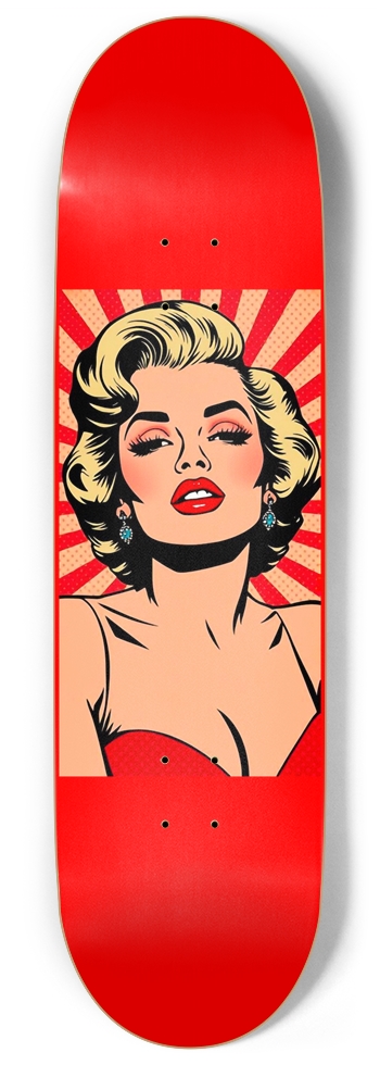 Marilyn Monroe Cali Top Deck 01 9 Inch Skateboard