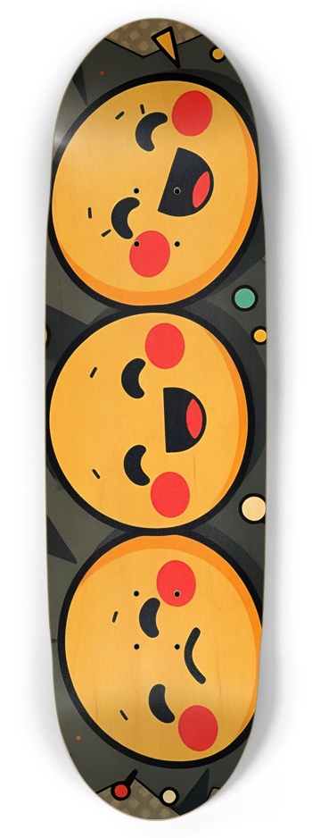 3 Smileys Down Football Shape