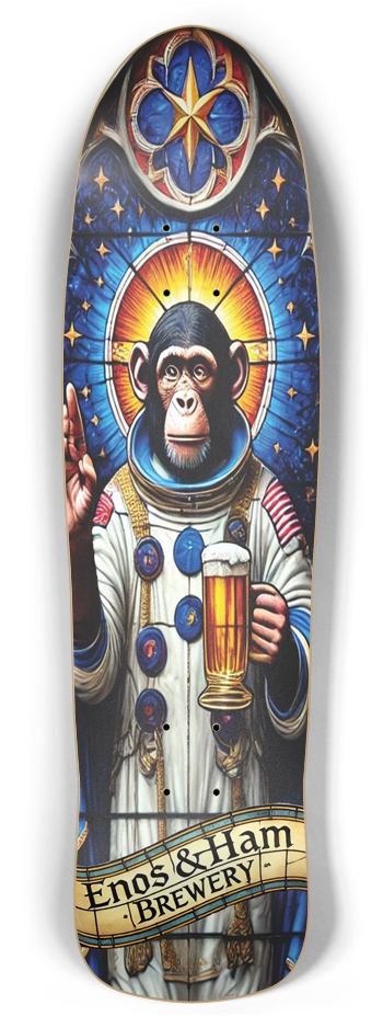 St Simian the Brave Board Retro Rocket