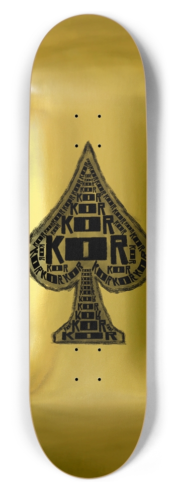 KOR of SPADES (GOLD) 8-1/2 Skateboard Deck