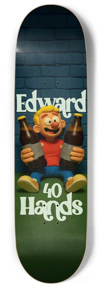 Edward 40 Hands, Glow-in-the-dark 9 Inch Skateboard