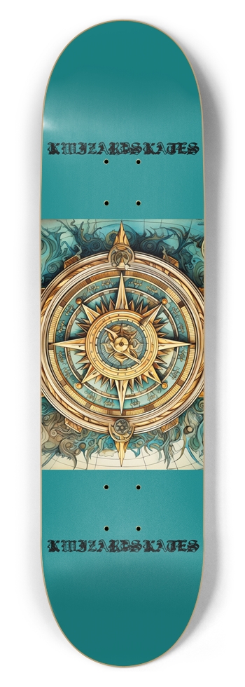 PRO NUATICAL COMPASS COLOR 8-1/2 Skateboard Deck