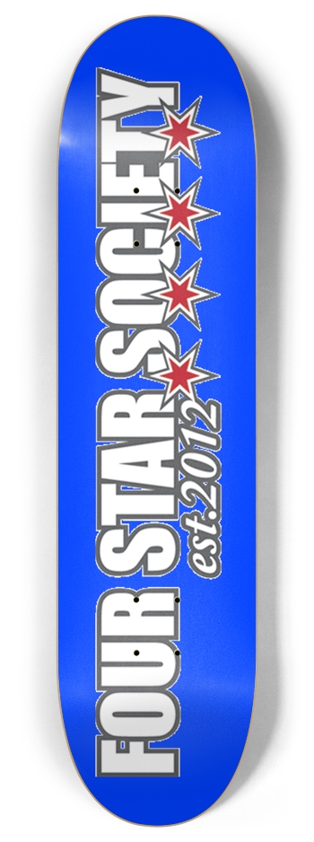 Four Star Society old school blue 8 Inch Skateboard Deck