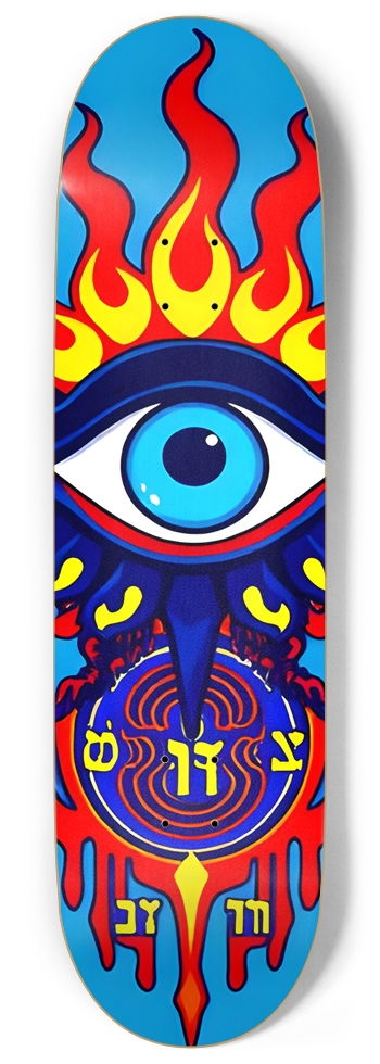 WOW EVIL EYE MANGA DECK 03 9 Inch Skateboard