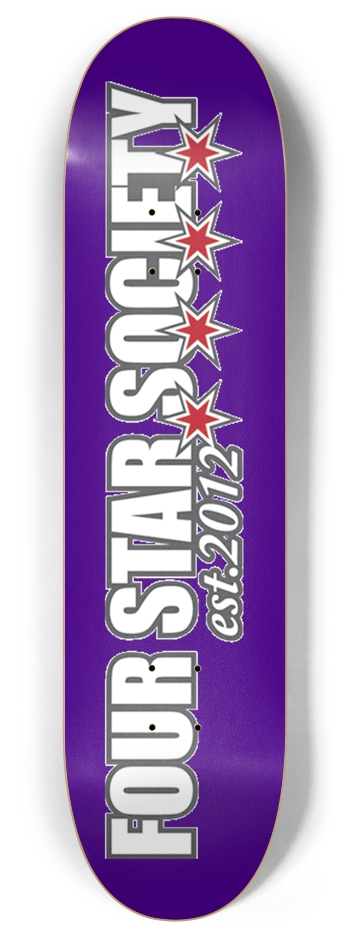 Four Star Society old school purple 8 Inch Skateboard Deck