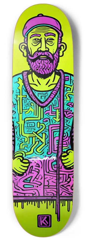 ADHD BEARDLY MAN PUNK DECK 01 9 Inch Skateboard