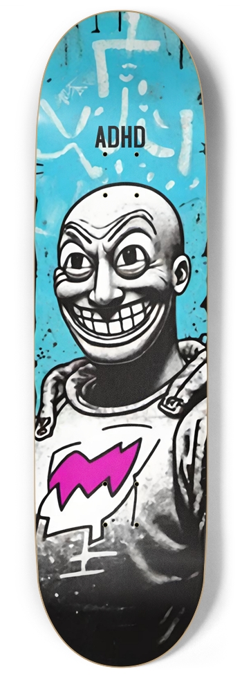 ADHD FUGGED DECK 01 9 Inch Skateboard