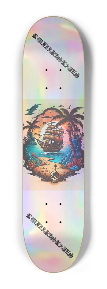 KIDS PIRATES ISLAND 7-1/4 Mini/Kid Skateboard