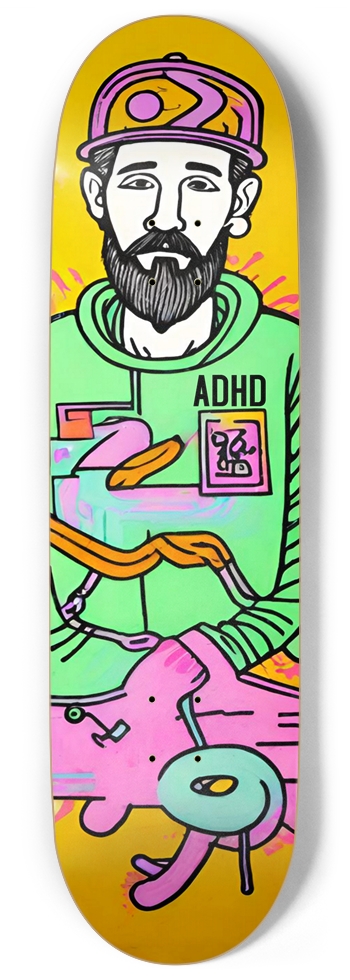 ADHD JERUSALEM PUNK DECK 01 9 Inch Skateboard