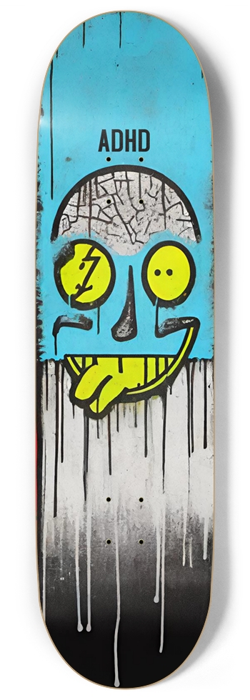 ADHD PSYCHO PUNK DECK 01 9 Inch Skateboard