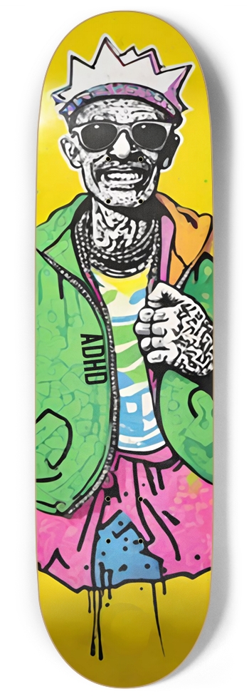 ADHD LAWRENCE CLAYTON PUNK DECK 01 9 Inch Skateboard