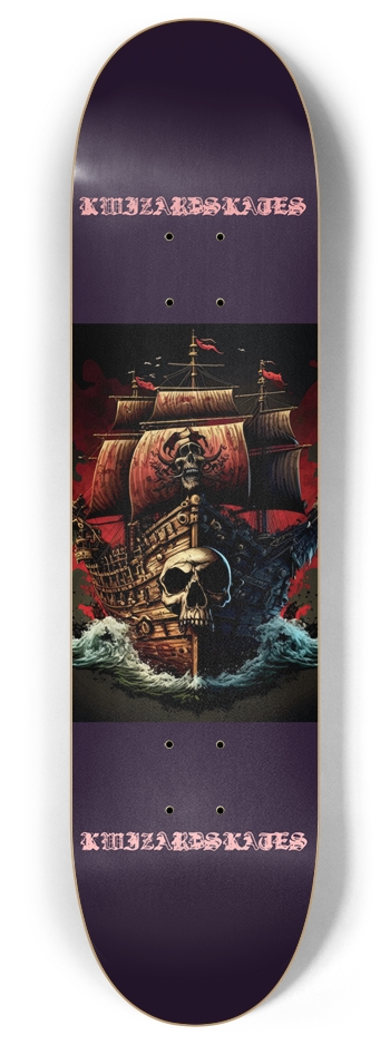KIDS PIRATE SHIP 8 Inch Skateboard Deck