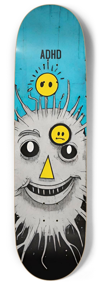 ADHD DREAM DOG DECK 01 9 Inch Skateboard